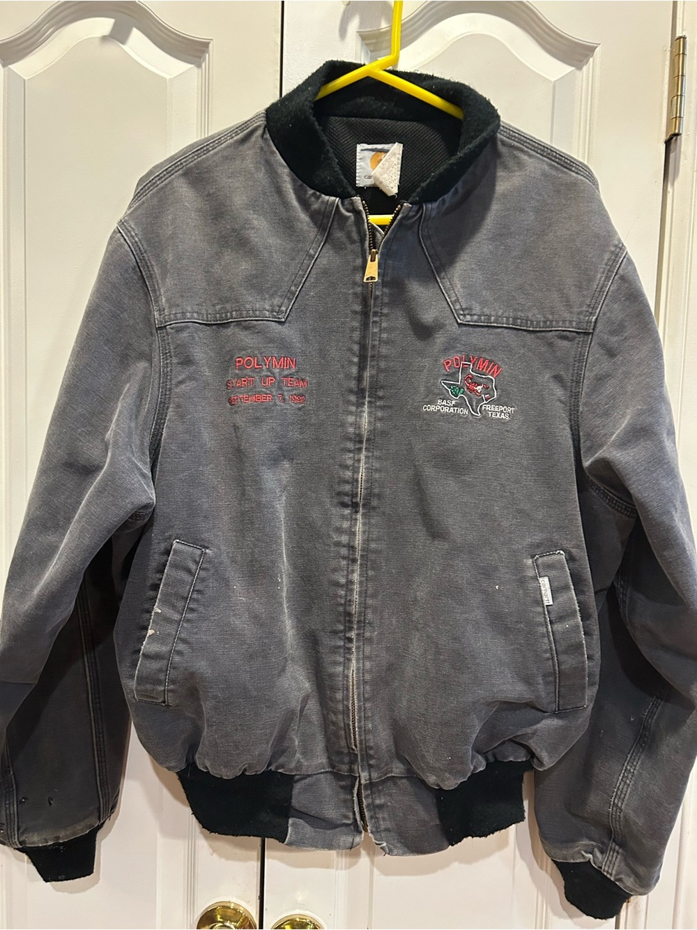 Carhartt JR167 vintage canvas thermal bomber jacket, USA men large